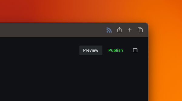 Ghost post preview button